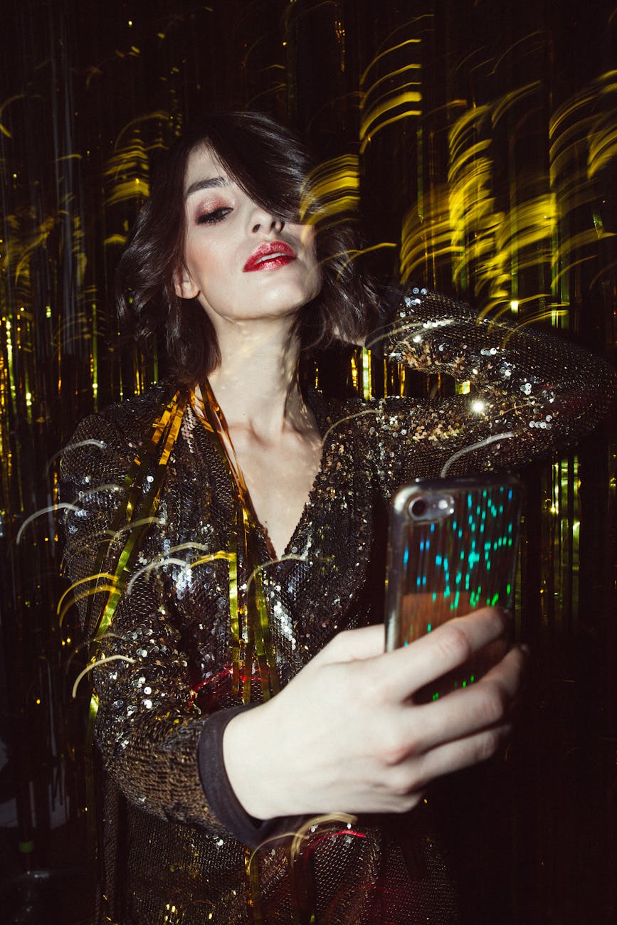 woman taking a selfie