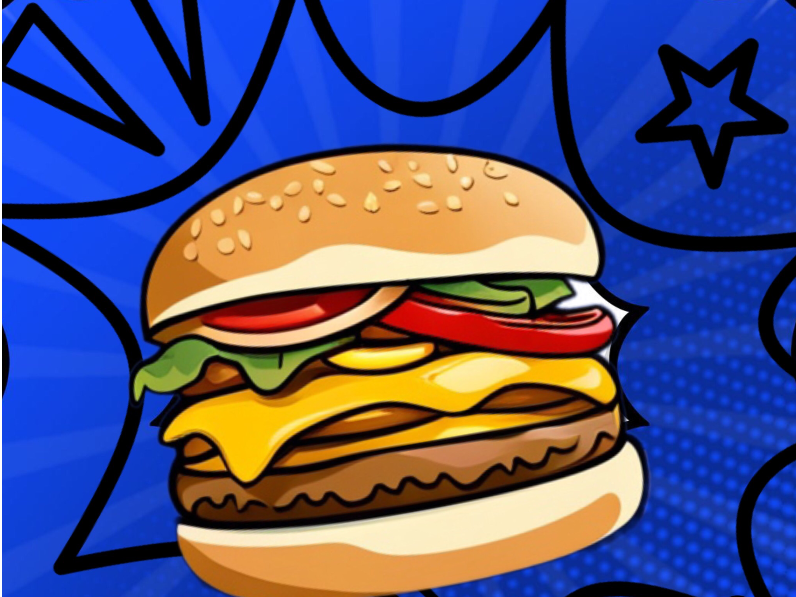 Free Coloring Page Printable: Cheeseburger