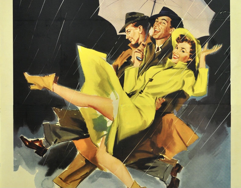 Free Coloring Page Printable: Singin’ In the Rain (Italian Movie Poster)