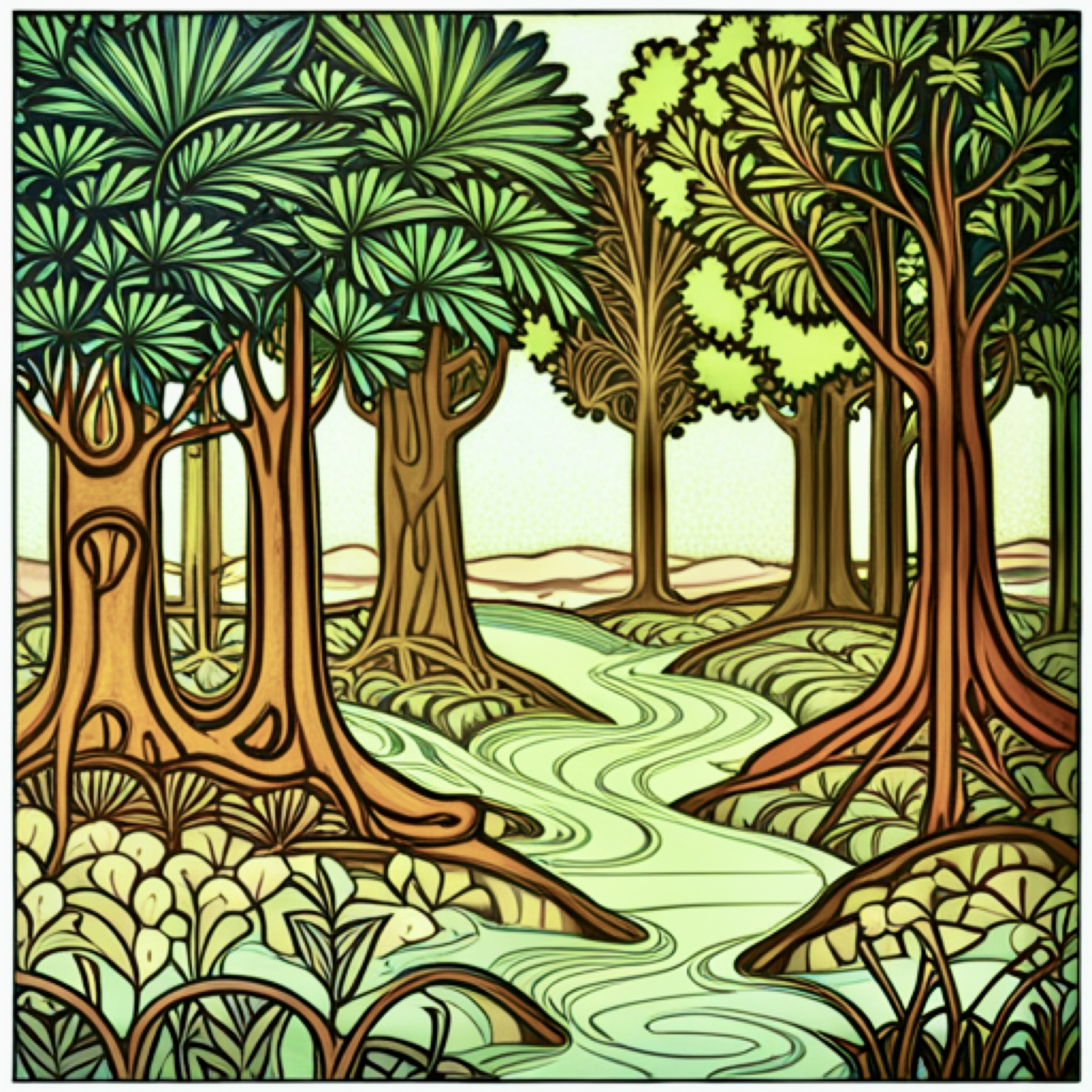 Free Coloring Page Printable: From Trees