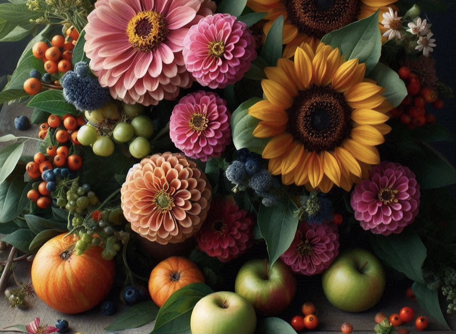 Free Coloring Page Printable: Late Summer Flowers