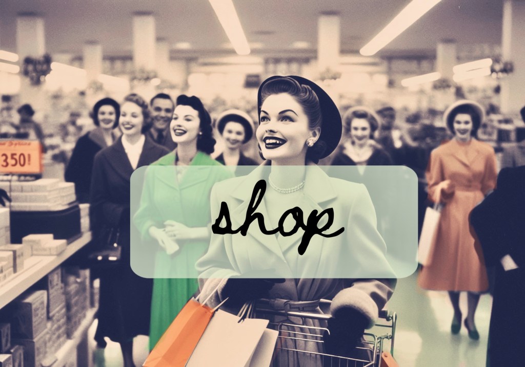 happy shoppers in a store